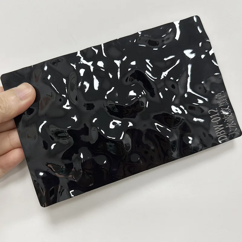 Pannello a parete in cristallo di carbonio con ondulazione dell'acqua in PET